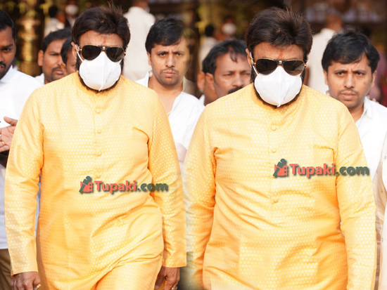 Balakrishna Snapped at Botsa Satyanarayan Sons wedding in Hyderabad